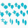 coll.png 13 Oak Tree Leaves Collection - Molding Artificial EVA Craft