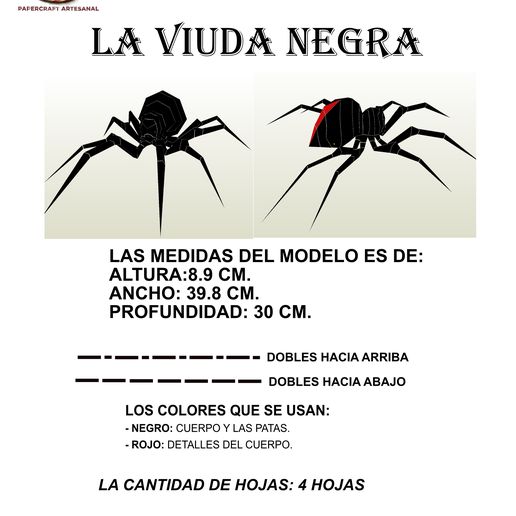 VIUDA NEGRA 3D EN PAPERCRAFT -BLACK WIDOW 3D IN PAPERCRAFT