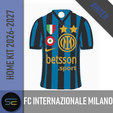 TShirtHome2026.png Home kit Tshirt  Font + Back FC Internazionale Milano 2026 keychain portachiavi (Inter)