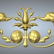 Decor-31-01.jpg STL file Bas-relief dolphins original real 3D Relief Round Rope Rosette For CNC building decor ceiling or wall mounting for decoration cd-31 3d print・3D print model to download