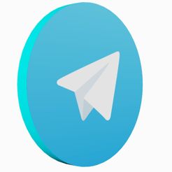 Telegram3DLogo1.jpg Logo 3D Telegram