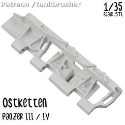 cults3d-Rendervorlage-0-0.png Ostketten workable track in 1/35th scale for Panzer III and Panzer IV