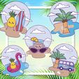 summer.jpg Set of 5 Summer Cookies Cutters