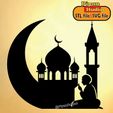jpg-33.jpg Morning mosque,man prayer time,svg, STL file