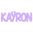 Kaÿron.stl Lettre Kaÿla et Kaÿron Formidable