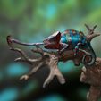 Furcifer-Pardalis-Base-Shoot1.jpg Archivo 3D Camaleón pantera- Furcifer pardalis NosyBe-con-lengua-STL-3D-print-file-con-full-size-texture-high-polygon・Modelo de impresora 3D para descargar