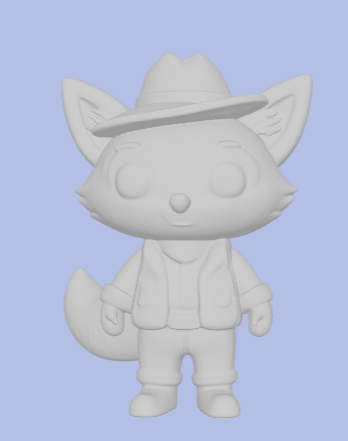 Kawaii-Fox-Cowboy2.png Kawaii Fox Cowboy - Whimsical 3D Model in STL, OBJ, 3MF + Textures