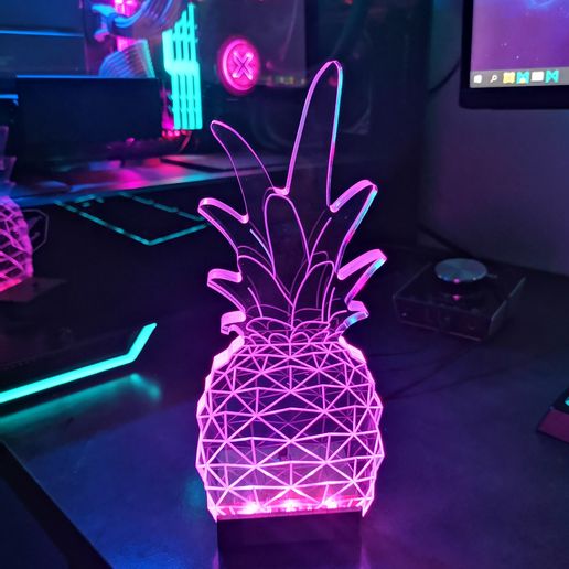 Pineapple RGB Arduino light - 3D model önizlemesi