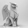 Griffin.131.jpg Mystical Griffin Minimalist Sculpture