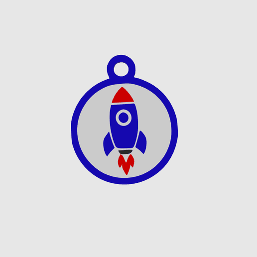 Rocket Keychain Model | Roket Anahtarlık Modeli - 3D model önizlemesi