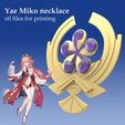 necklace.jpg Yae Miko necklace chestpiece genshin cosplay stl files for printing