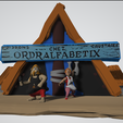 photo scene de vis ordralfabetix et bonemine.png Diorama, scene of Ordralfabétix, Ielosubmarine and their house