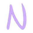 N_Cover.stl LED Alphabet Font NEW Walt Disney Name Lamp by T-D3SIGN