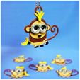 2016minions_monkey_06.jpg Free STL file Monkey Minions Keychain / Magnets・Template to download and 3D print