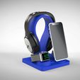 Untitled-766.jpg MAGSAFE CHARGING STATION FOR IPHONE & WATCH WITH HEADPHONE STAND - NEW