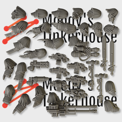render_weps1.png 3D file Cataphract Terminators - arms and weapons・3D print object to download