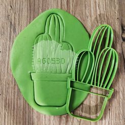 IMG_20190903_175555.jpg Free STL file CACTUS - cookie cutter - Mexican party, desert, summer - cut dough and clay - 12cm・3D printer model to download