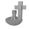 7.png Creeper Minecraft Happy Sculpture