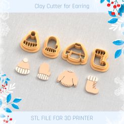 STL file POLYMER CLAY STAMP / SNOWFLAKE / XMAS / 4SIZES / LED719-06・Model  to download and 3D print・Cults