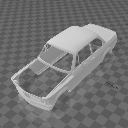 BMW 2002 Turbo 1973 Shell Body – Divided Parts for Easy Printing