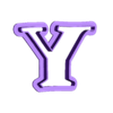 y_Low_case.stl sherk - alphabet font - cookie cutter