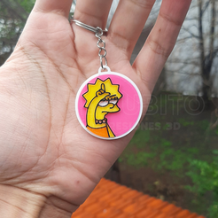 31.png STL file Lisa Simpson Loser Keychain Keychain Key Chain・3D printer model to download