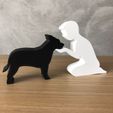 IMG-20240322-WA0162.jpg Boy and his American Staffordshire Terrier for 3D printer or laser cut