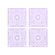 4 ARABESQUE COASTERS.stl Arabesque Coasters