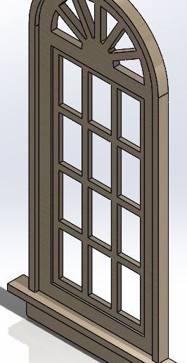 SS1.jpg 1/12 Dollhouse window (Model No.11)