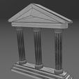 wf0.jpg Vintage pattern fluted pillars ornament Parthenon relief decor 3D print model