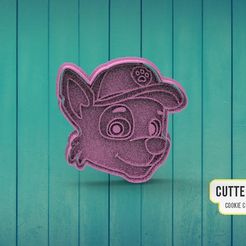 | CUTTERDESIGN Dy COOKIE CUTTER WAKER STL file Rocky Paw Patrol Paw Patrol Canine Patrol・Model to download and 3D print, A_Q1988