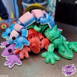 hfgdjgfhdjj-00;00;04;00.jpg 3D file 10 Articulated Cute Salamanders・3D printer model to download