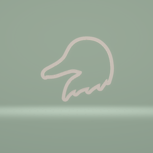 cookie cutter duck head - 3D model önizlemesi