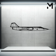 cf-104.png Wall Silhouette: Airplane Set