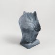 Tiger-Bust-3d-printed-back.jpg STL file Tiger Bust sculpture・3D printing template to download