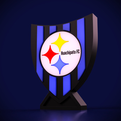 render2.png Archivo STL Lámpara Huachipato FC・Modelo para descargar e imprimir en 3D