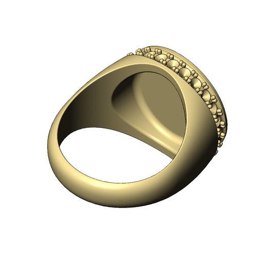 Diamond-halo-sides-18mm-round-Claddagh-heart-Chunky-signet-ring-size9-10.jpg Diamond halo Claddagh heart crown round signet ring size 9 3D print model