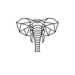 elefante-1-v3.png Archivo STL gratis Cuadro Elefante Geométrico minimalista・Plan para descargar y imprimir en 3D