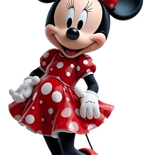 Minie Mouse Action Figure STL - Mickey Mouse Collections 3D Print