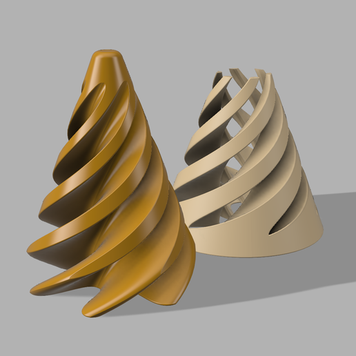 Cône Impossible (3 PIÈCES), jouet à lécher en spirale imprimé en 3D, sculpture impossible à pyramide traversante, mini jouet de décoration de bureau anti-stress pour enfants et adultes, cadeau (or