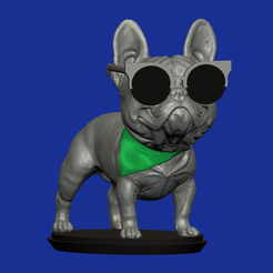 STL file French Bulldog Keychain・3D print object to download・Cults