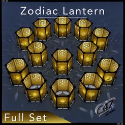 0-Set-Render.jpg Download STL file Zodiac Lantern - Full SET • 3D printing design, c47