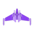 ship-V30-detailed-attack-mode-thick-disruptors.stl FASA Romulan “Wing” Cruisers: Star Trek starship parts kit expansion #6