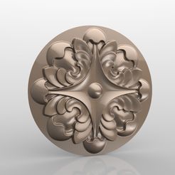 Rozetka_012.jpg Free STL file Vintage mouldings for old classic apartments cnc art router machine 3D printed・3D printing idea to download