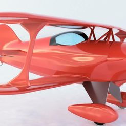 pittsrender.jpg Free STL file Pitts Special RC Airplane Wheelpants・3D printer design to download