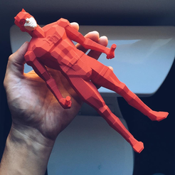 Capture d’écran 2017-03-14 à 12.00.44.png Файл STL Low Poly Daredevil・Шаблон для 3D-печати для загрузки