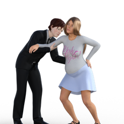 prego3.png Free 3MF file Pregnant woman with man 3・3D print design to download