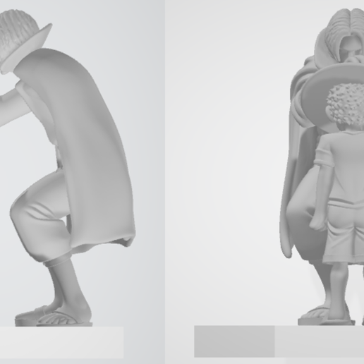 🎩 Shanks giving the straw hat to Luffy One Piece・ 3MF File for