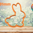 silueta conejito.png STL-Datei rabbit easter cookie cutter・3D-druckbare Vorlage zum herunterladen, juanchininaiara