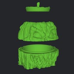Captura-de-Pantalla-2023-09-27-a-las-1.31.09.jpg STL file LARGE CREPPY PUMPKIN CANDY BOWL - HALLOWEEN - 3 PARTS 180X180X155 MM EASY PRINTING WITHOUT STANDS・3D print model to download